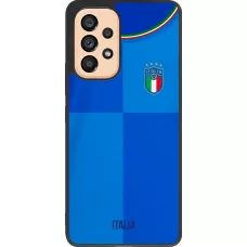 Coque Samsung Galaxy A53 5G - Silicone rigide noir Maillot de football Italie 2022 personnalisable