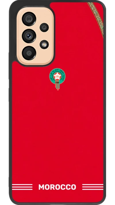Samsung Galaxy A53 5G Case Hülle - Silikon schwarz Marokko 2026 personalisierbares Fussballtrikot