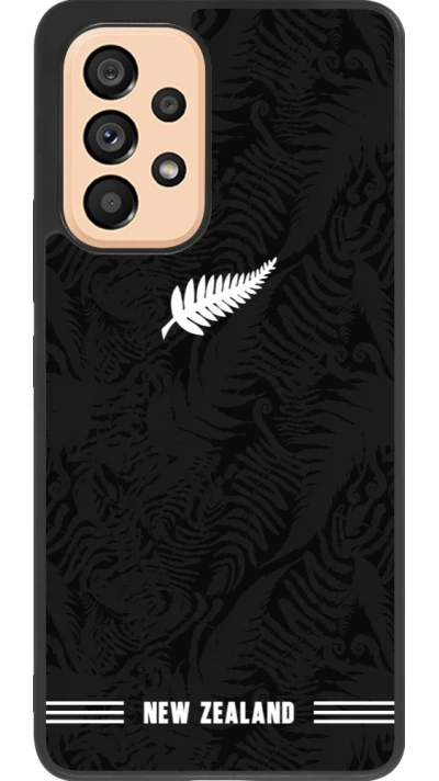 Samsung Galaxy A53 5G Case Hülle - Silikon schwarz Neuseeland 2026 personalisierbares Fussballtrikot