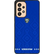 Coque Samsung Galaxy A53 5G - Silicone rigide noir Maillot de football Ouzbékistan 2026 personnalisable