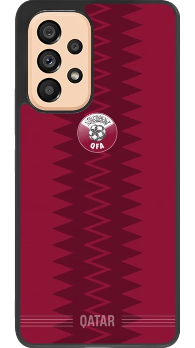 Samsung Galaxy A53 5G Case Hülle - Silikon schwarz Qatar 2026 personalisierbares Fussballtrikot