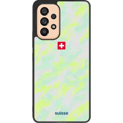 Coque Samsung Galaxy A53 5G - Silicone rigide noir Maillot de football Suisse Away 2026 personnalisable