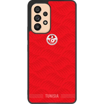 Coque Samsung Galaxy A53 5G - Silicone rigide noir Maillot de football Tunisie 2026 personnalisable