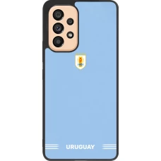 Coque Samsung Galaxy A53 5G - Silicone rigide noir Maillot de football Uruguay 2026 personnalisable