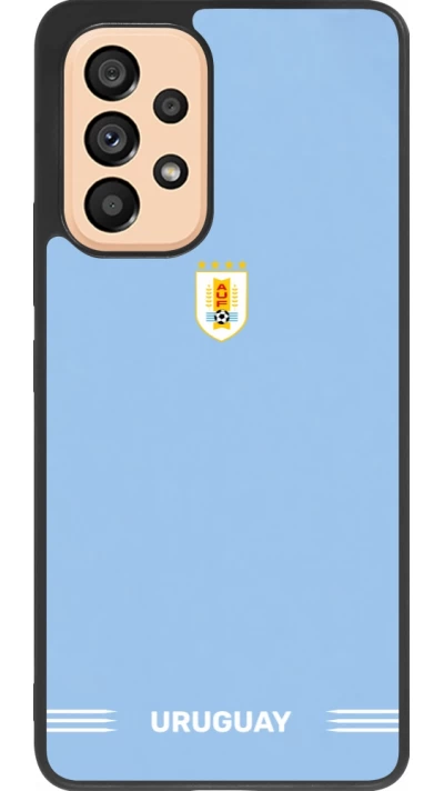 Samsung Galaxy A53 5G Case Hülle - Silikon schwarz Uruguay 2026 personalisierbares Fussballtrikot