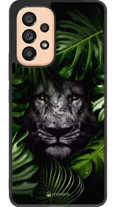Coque Samsung Galaxy A53 5G - Silicone rigide noir Forest Lion