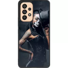 Samsung Galaxy A53 5G Case Hülle - Silikon schwarz Halloween 22 Tattooed Girl
