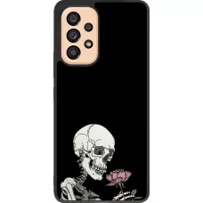Samsung Galaxy A53 5G Case Hülle - Silikon schwarz Halloween 2023 rose and skeleton