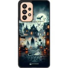Samsung Galaxy A53 5G Case Hülle - Silikon schwarz Halloween Spukstadt