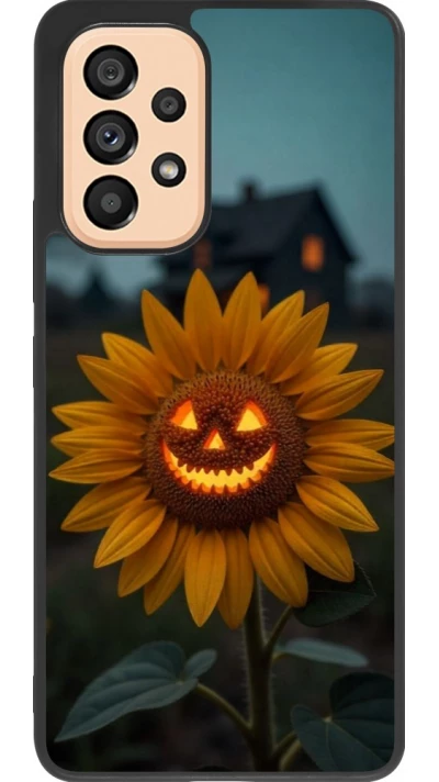 Coque Samsung Galaxy A53 5G - Silicone rigide noir Halloween 2026 Evil Sunflower
