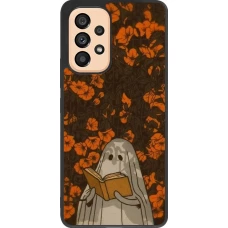 Coque Samsung Galaxy A53 5G - Silicone rigide noir Halloween 2026 Ghost reading