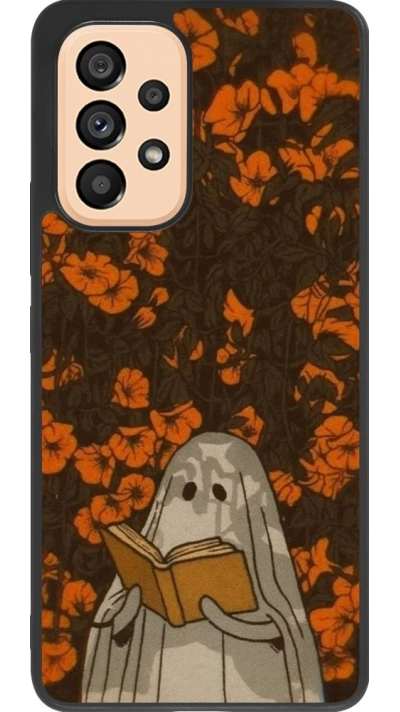Coque Samsung Galaxy A53 5G - Silicone rigide noir Halloween 2026 Ghost reading