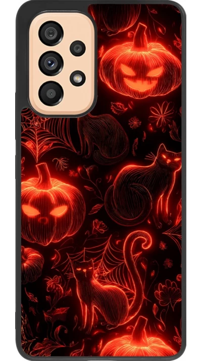 Coque Samsung Galaxy A53 5G - Silicone rigide noir Halloween 2026 Pattern Halloween