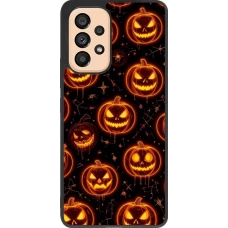 Coque Samsung Galaxy A53 5G - Silicone rigide noir Halloween 2026 Pattern Pumpkins