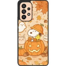 Coque Samsung Galaxy A53 5G - Silicone rigide noir Halloween 2026 Snoopy Halloween