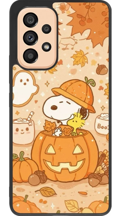 Coque Samsung Galaxy A53 5G - Silicone rigide noir Halloween 2026 Snoopy Halloween