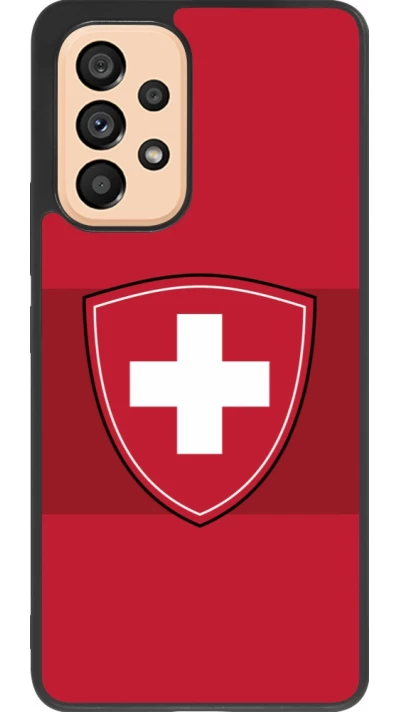 Samsung Galaxy A53 5G Case Hülle - Silikon schwarz Hockey World Championship Ecusson Suisse