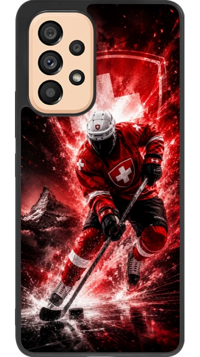 Samsung Galaxy A53 5G Case Hülle - Silikon schwarz Hockey World Championship Player