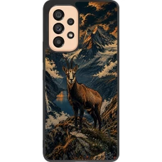 Coque Samsung Galaxy A53 5G - Silicone rigide noir Linocut Chamois