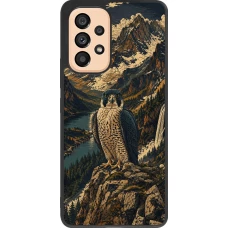 Coque Samsung Galaxy A53 5G - Silicone rigide noir Linocut Faucun pèlerin