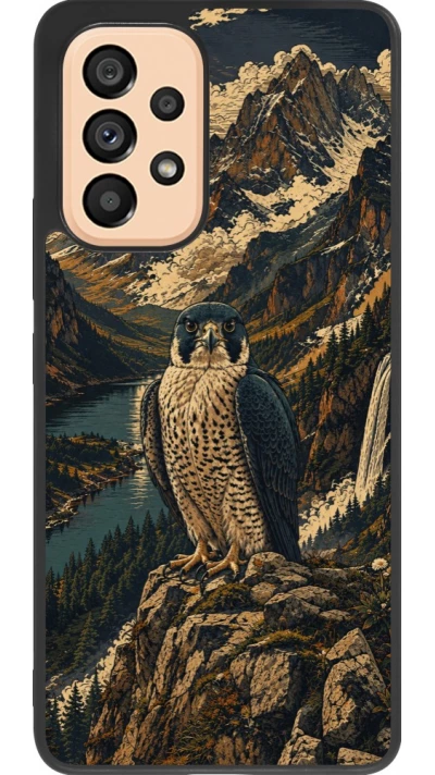 Coque Samsung Galaxy A53 5G - Silicone rigide noir Linocut Faucun pèlerin