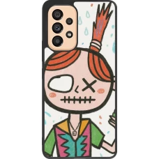 Coque Samsung Galaxy A53 5G - Silicone rigide noir Little Girl Sketch