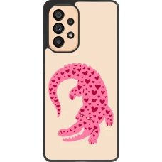 Coque Samsung Galaxy A53 5G - Silicone rigide noir Pink crocodile 2026