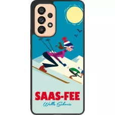 Coque Samsung Galaxy A53 5G - Silicone rigide noir Saas-Fee Ski Downhill