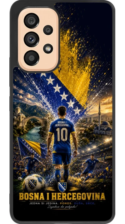 Coque Samsung Galaxy A53 5G - Silicone rigide noir Football Bosnie-Herzégovine splash 2026