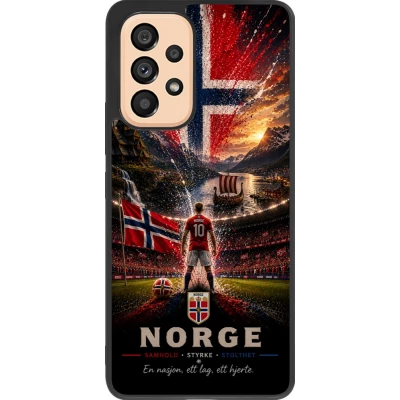 Samsung Galaxy A53 5G Case Hülle - Silikon schwarz Fussball Norwegen splash 2026