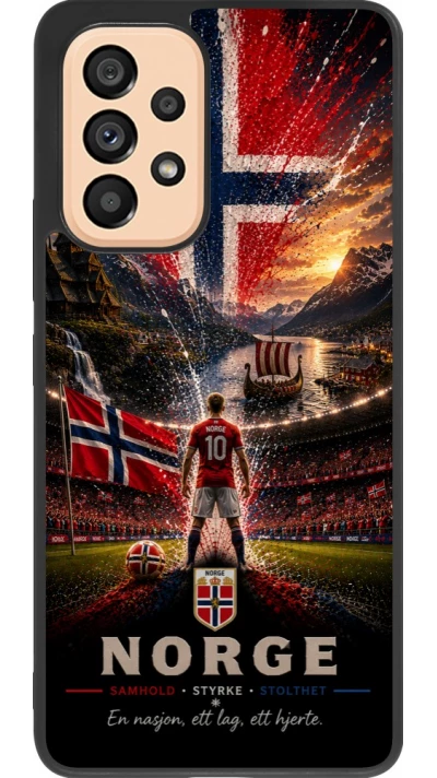 Coque Samsung Galaxy A53 5G - Silicone rigide noir Football Norvège splash 2026