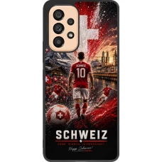 Samsung Galaxy A53 5G Case Hülle - Silikon schwarz Fussball Schweiz splash 2026
