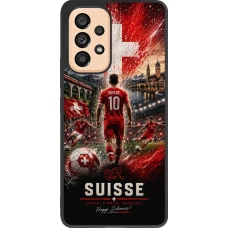Coque Samsung Galaxy A53 5G - Silicone rigide noir Football Suisse splash 2026