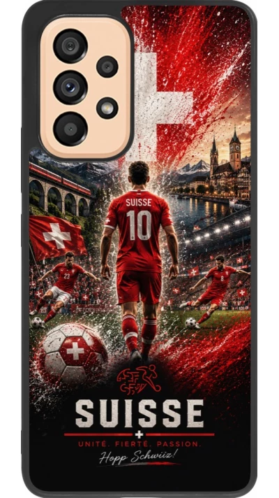 Samsung Galaxy A53 5G Case Hülle - Silikon schwarz Fussball Suisse splash 2026