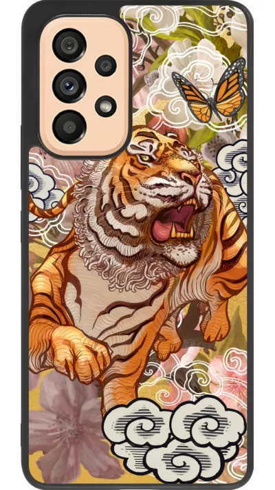 Coque Samsung Galaxy A53 5G - Silicone rigide noir Spring 23 japanese tiger