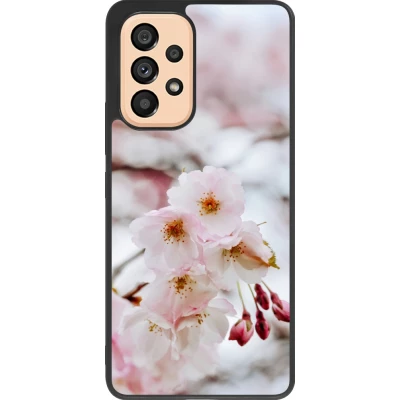 Samsung Galaxy A53 5G Case Hülle - Silikon schwarz Cherry tree Spring 2026