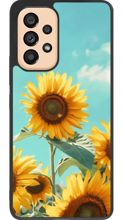 Coque Samsung Galaxy A53 5G - Silicone rigide noir Sunflowers Summer 2026