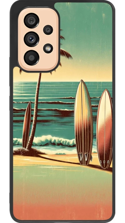 Coque Samsung Galaxy A53 5G - Silicone rigide noir Surf Paradise