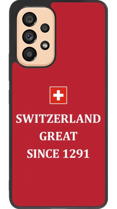Coque Samsung Galaxy A53 5G - Silicone rigide noir Switzerland Great Since 1291