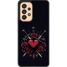 Coque Samsung Galaxy A53 5G - Silicone rigide noir Valentine 2024 gothic love