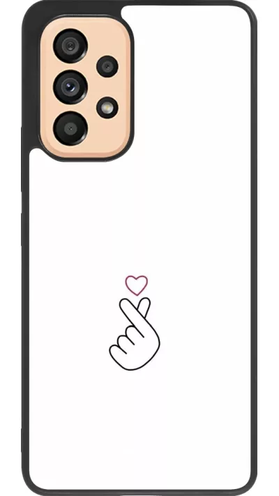Coque Samsung Galaxy A53 5G - Silicone rigide noir Valentine 2024 heart by Millennials