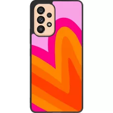 Coque Samsung Galaxy A53 5G - Silicone rigide noir Valentine 2024 heart gradient