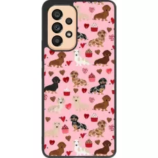 Coque Samsung Galaxy A53 5G - Silicone rigide noir Valentine 2024 puppy love