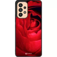 Coque Samsung Galaxy A53 5G - Silicone rigide noir Valentine 2022 Rose