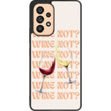 Coque Samsung Galaxy A53 5G - Silicone rigide noir Wine not
