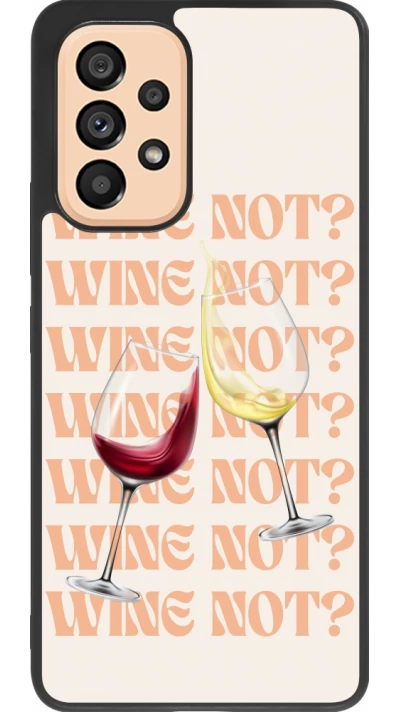 Coque Samsung Galaxy A53 5G - Silicone rigide noir Wine not