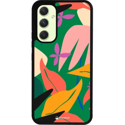Coque Samsung Galaxy A54 5G - Silicone rigide noir Abstract Jungle