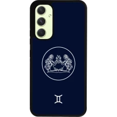 Coque Samsung Galaxy A54 5G - Silicone rigide noir Astrologie Gémeaux