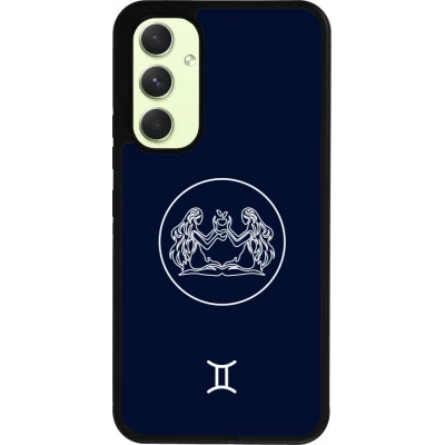Coque Samsung Galaxy A54 5G - Silicone rigide noir Astrologie Gémeaux