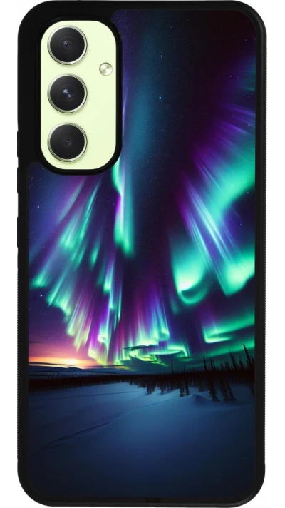Samsung Galaxy A54 Case Hülle - Silikon schwarz Funkelndes Nordlicht